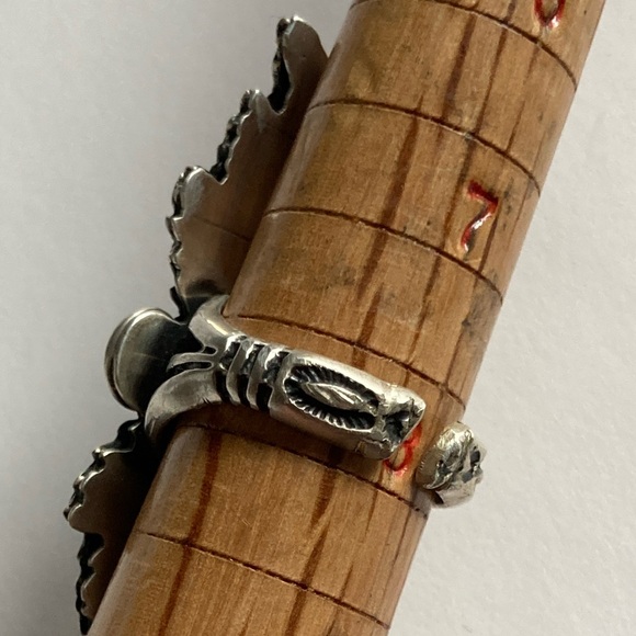 Sterling silver ring. Navajo Style, adjustable. 14 grams, statement ring - Picture 4 of 6